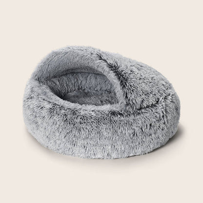 Calming Hoodie Cuddler Dog Bed - Silver Fox - Cradle Coast Pet & Aquarium