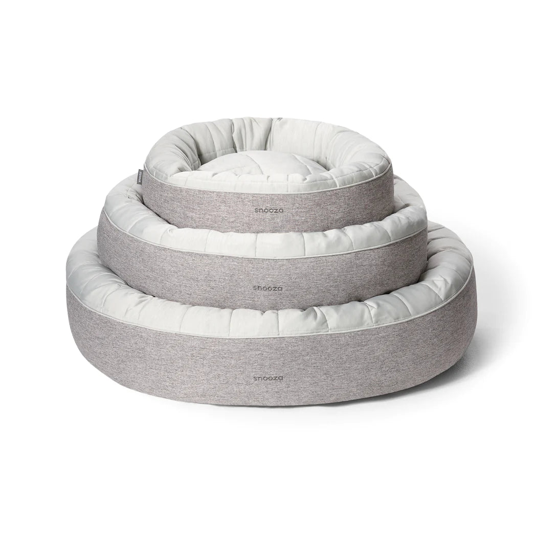 snooza cooling comfort cuddler - powder grey - cradle coast pet & aquarium