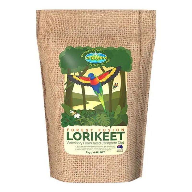 vetafarm forest fusion lorikeet diet - cradle coast pet & aquarium