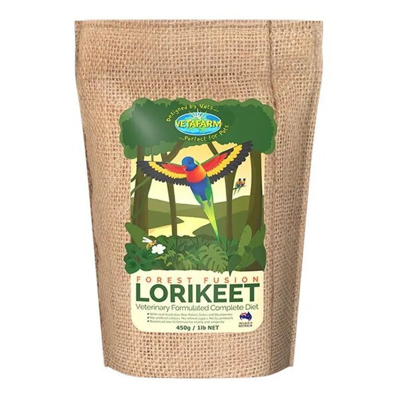 vetafarm forest fusion lorikeet diet - cradle coast pet & aquarium