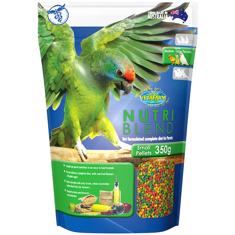 vetafarm nutriblend - small pellet - cradle coast pet & aquarium