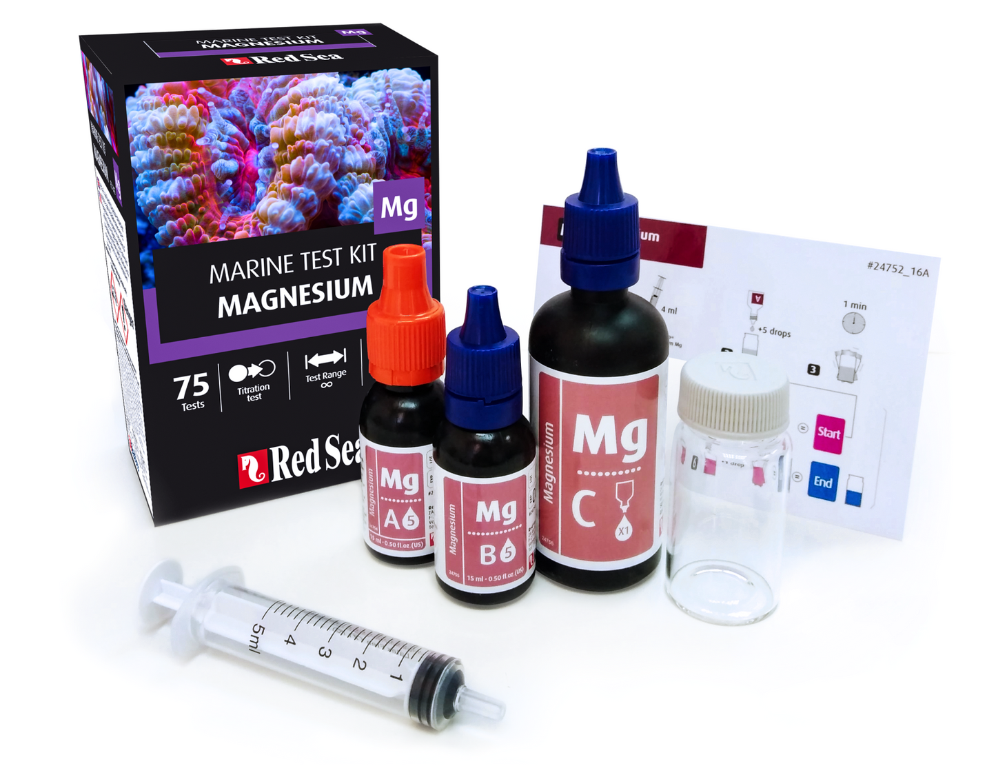 red sea magnesium test kit - cradle coast pet & aquarium