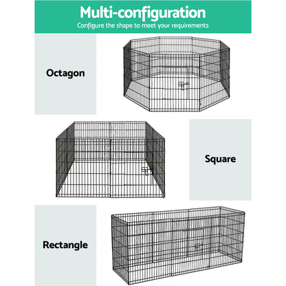 i.Pet 30" 8 Panel Pet Playpen - Cradle Coast Pet & Aquarium