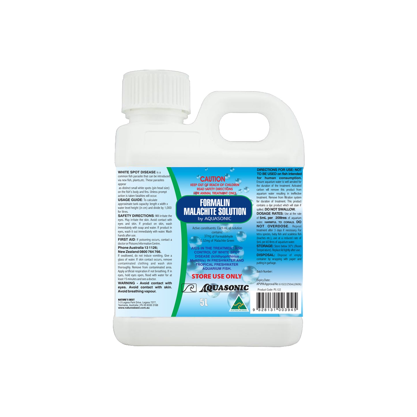 aquasonic formalin malachite solution