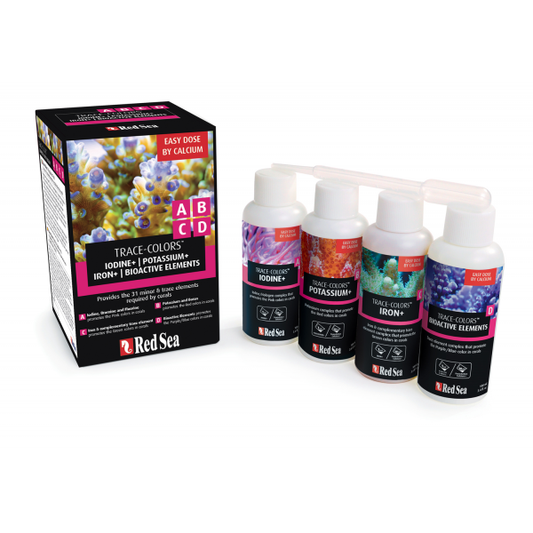 Red Sea Coral Colours ABCD 4x100ml Bottle Trial Pack - Cradle Coast Pet & Aquarium