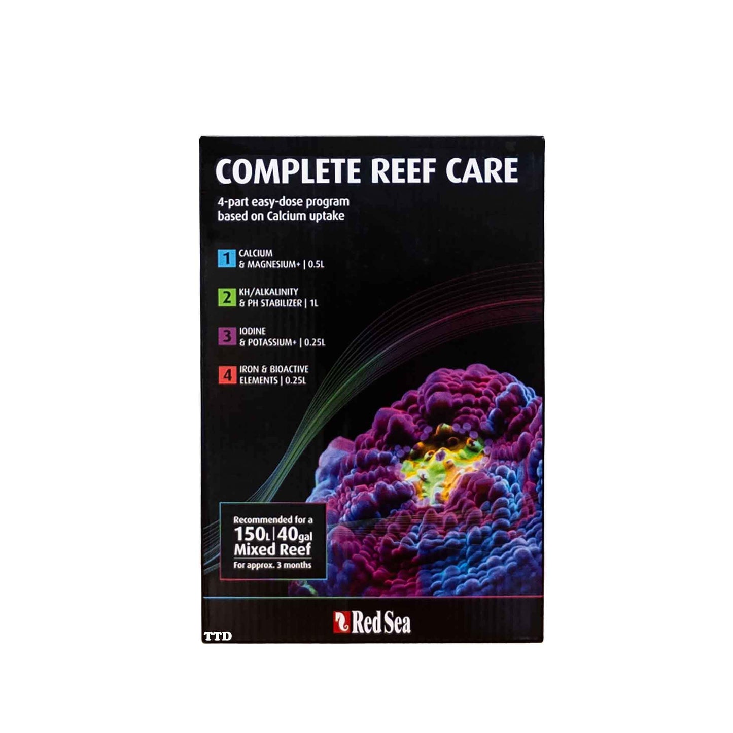 red sea complete reef care 4 part supplement program - cradle coast pet & aquarium