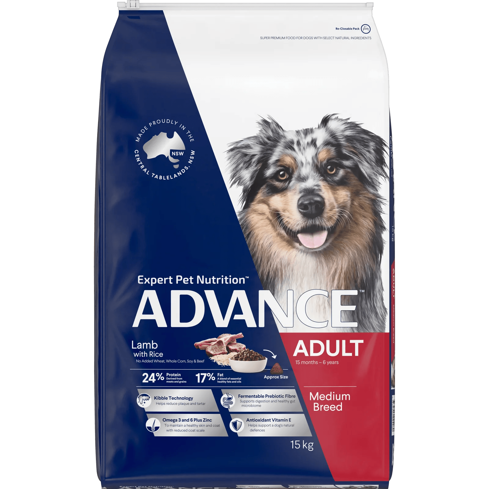 Advance|Adult Medium Breed Lamb with Rice Dry Dog Food|Cradle Coast Pet & Aquarium