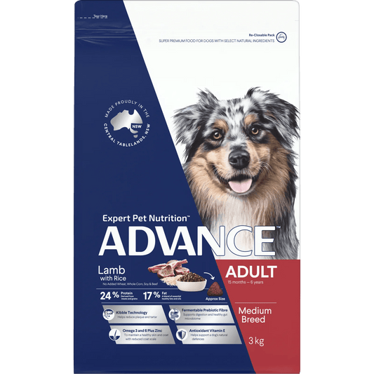 Advance|Adult Medium Breed Lamb with Rice Dry Dog Food|Cradle Coast Pet & Aquarium