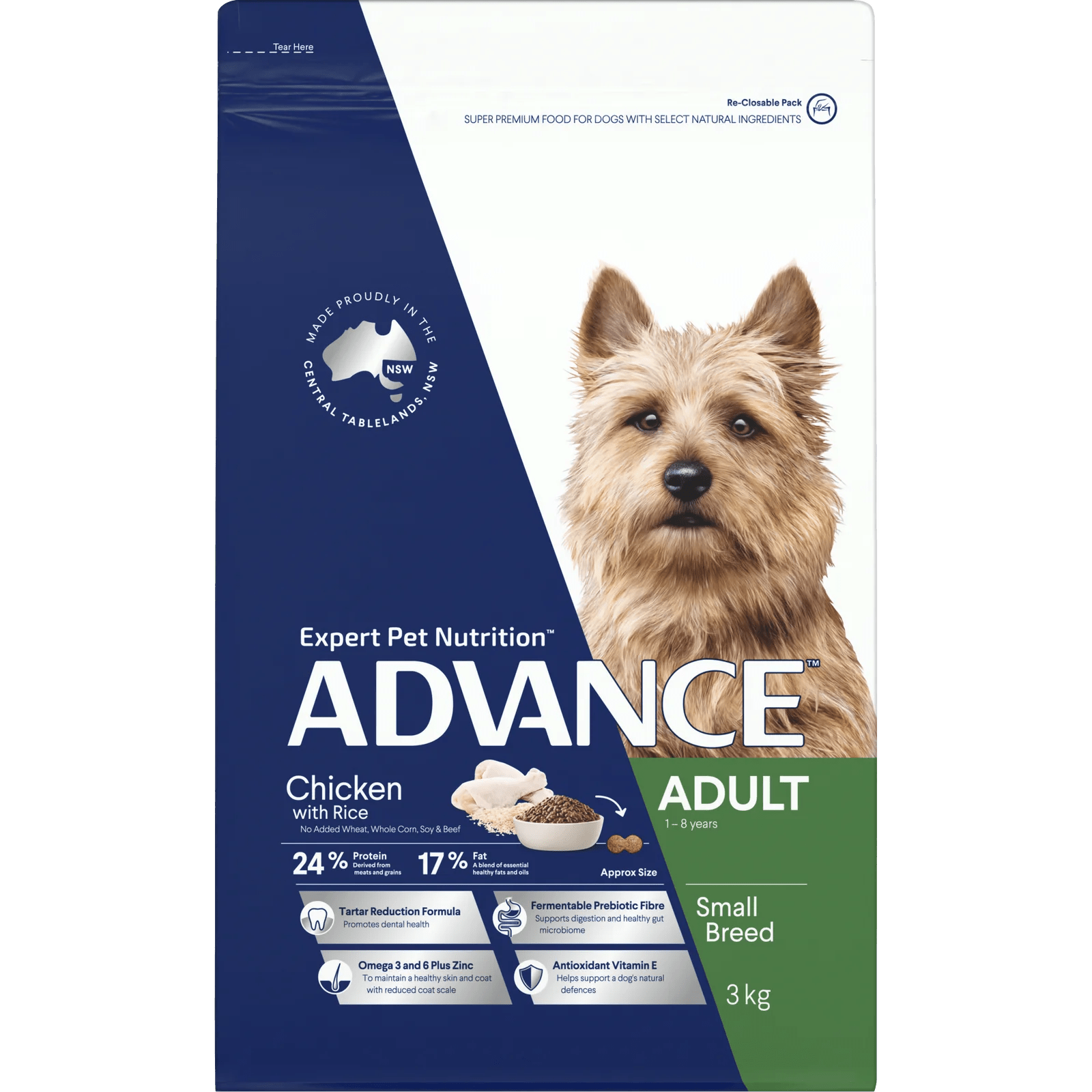 Advance|Adult Small Breed Chicken with Rice Dry Dog Food|Cradle Coast Pet & Aquarium