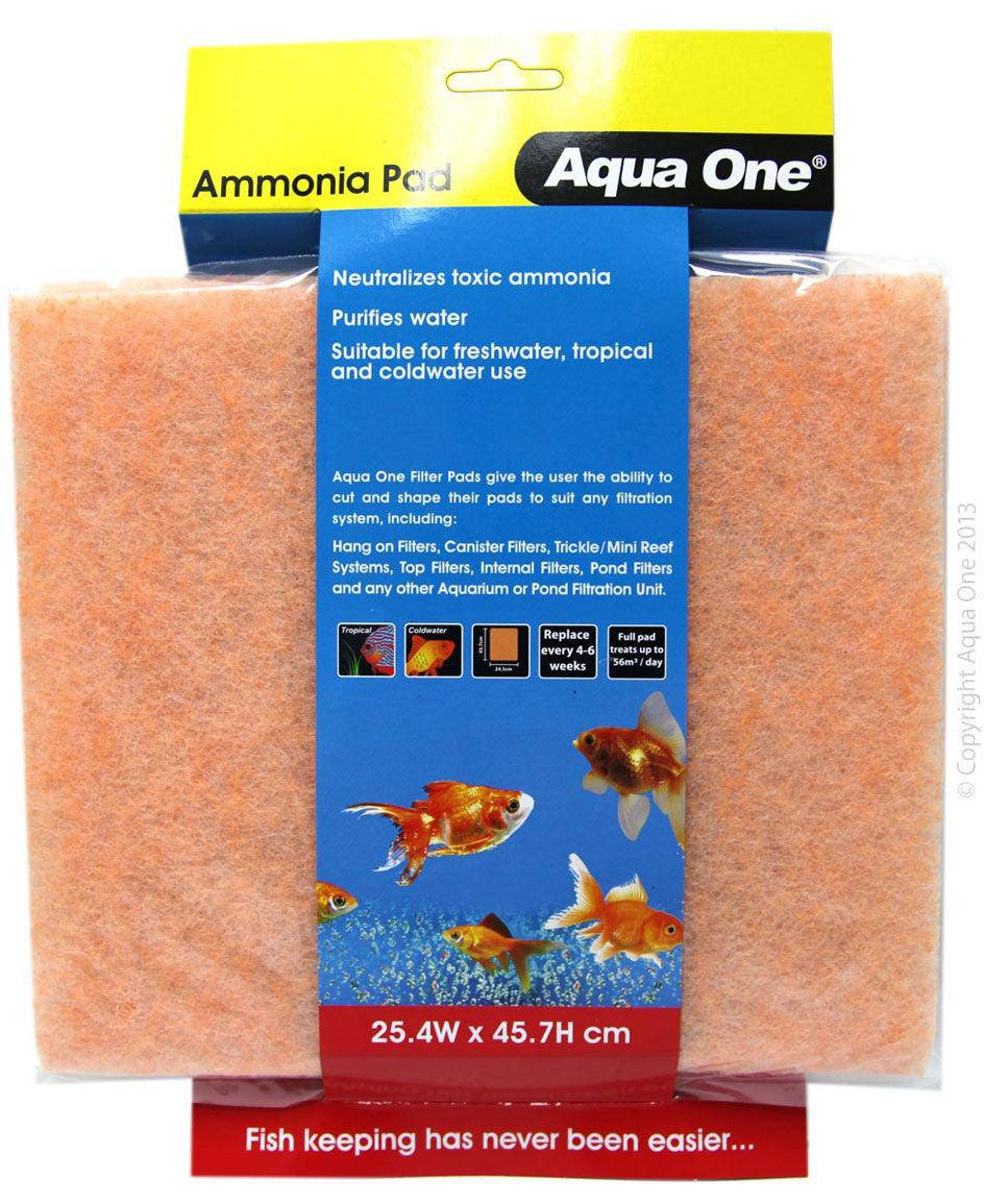 aqua one ammonia filter pad - cradle coast pet & aquarium