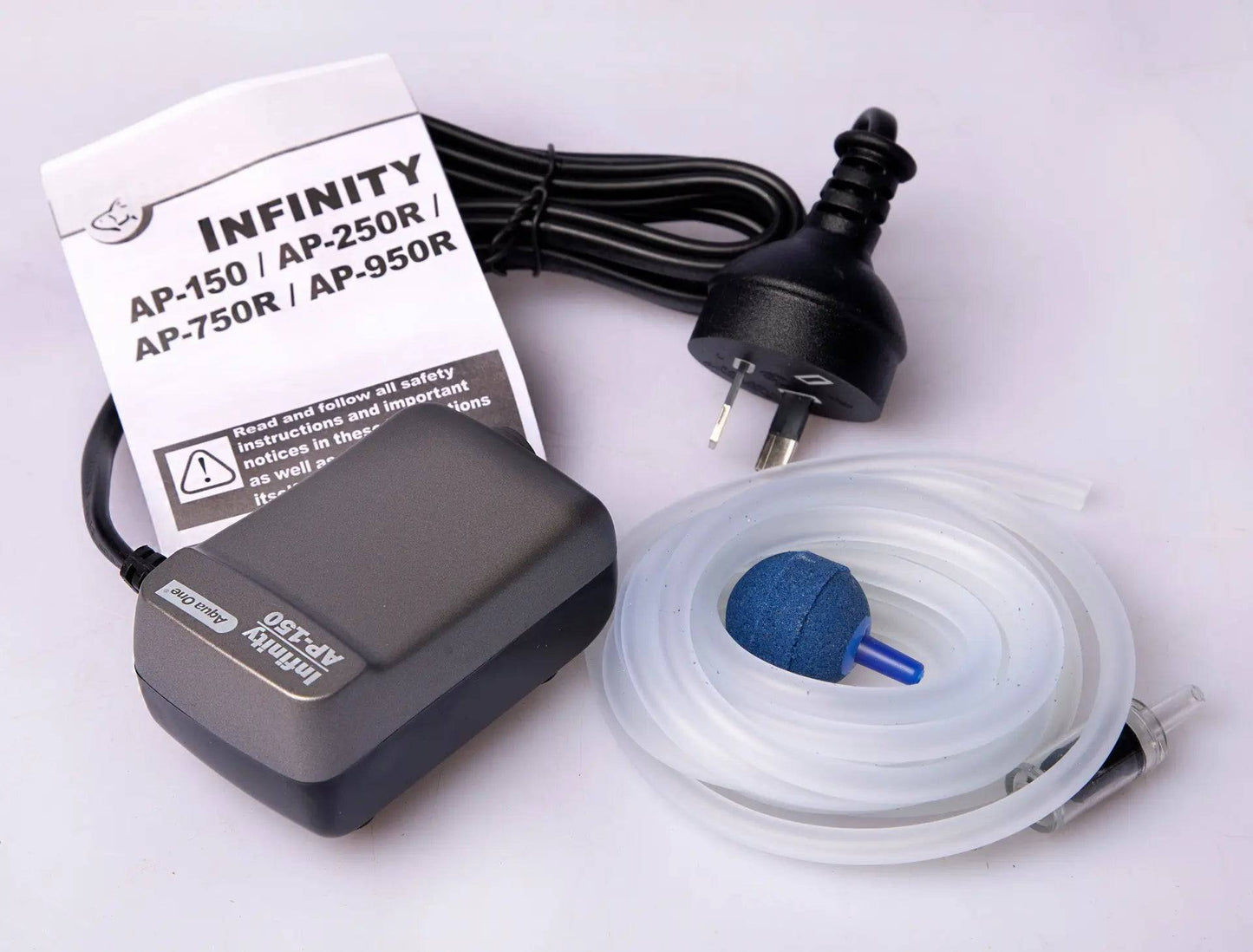 aqua one ap150 infinity air pump single 100l/hr - cradle coast pet & aquarium