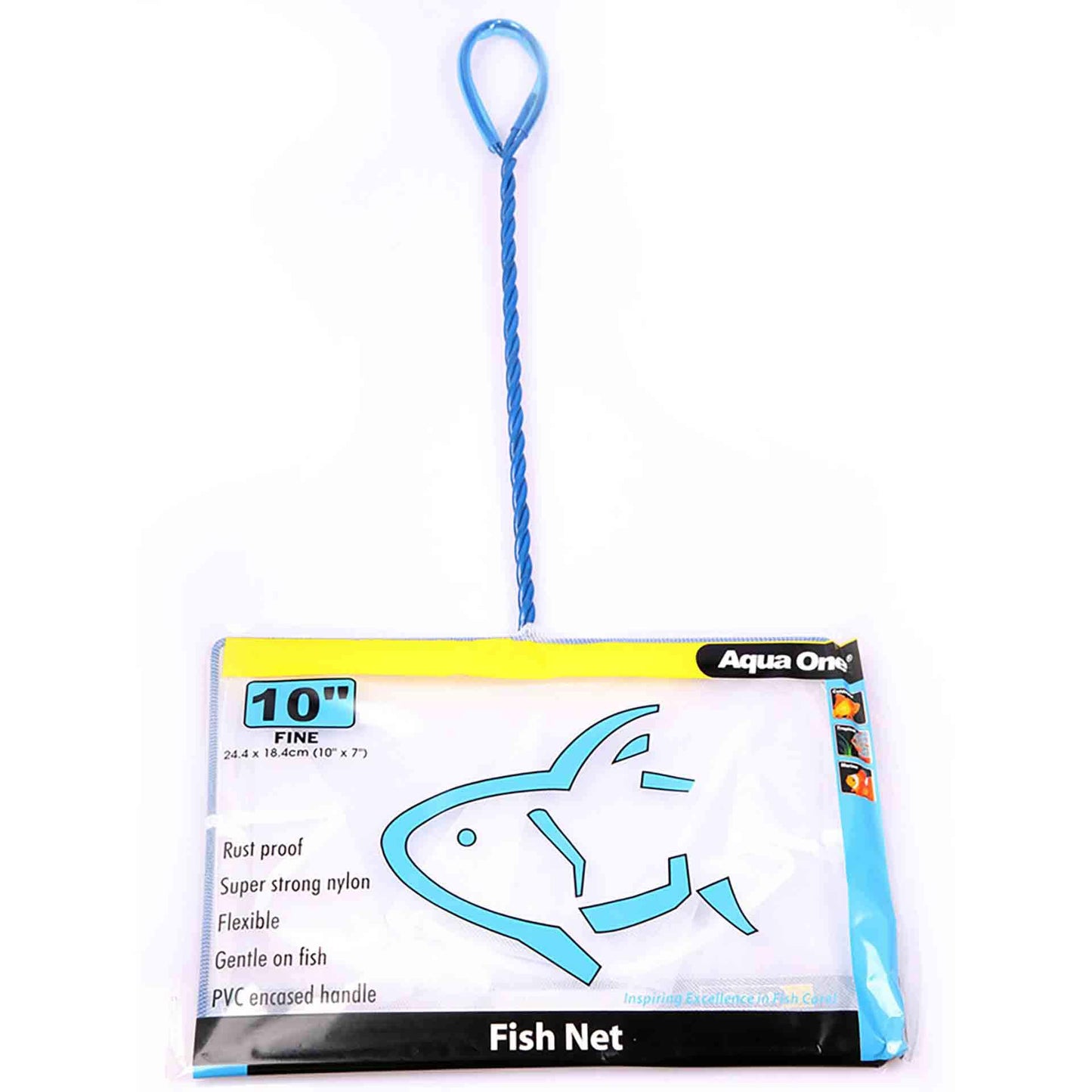 aqua one fine fish net  10" / 25.5cm - cradle coast pet & aquarium