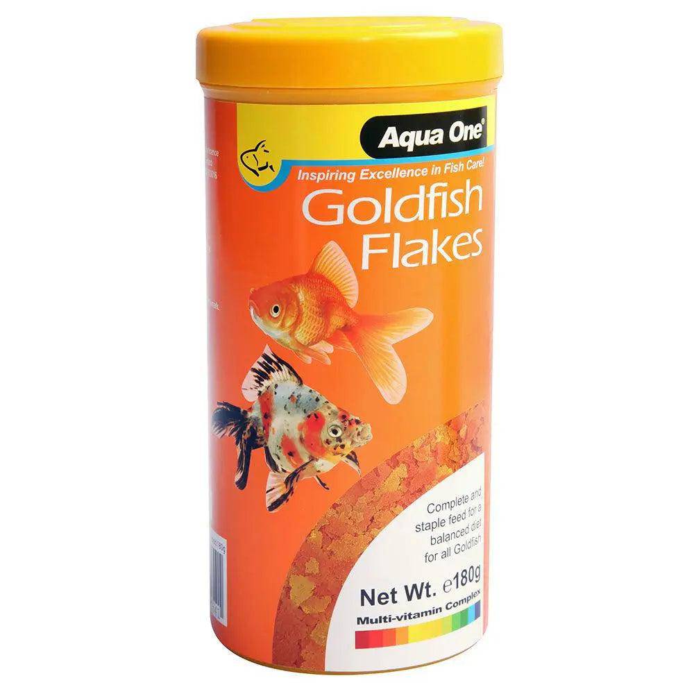 aqua one goldfish flake food - cradle coast pet & aquarium