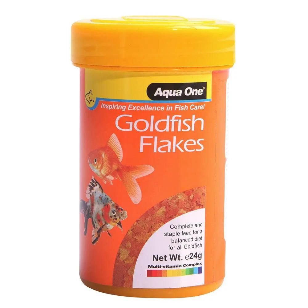 aqua one goldfish flake food - cradle coast pet & aquarium