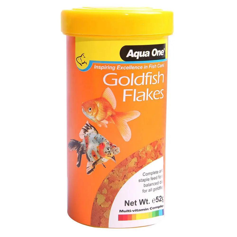 aqua one goldfish flake food - cradle coast pet & aquarium