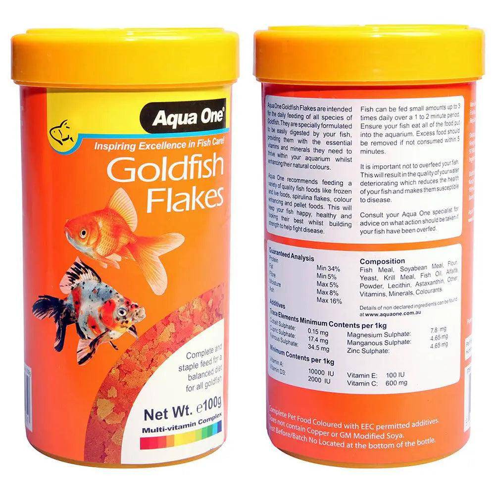 aqua one goldfish flake food - cradle coast pet & aquarium