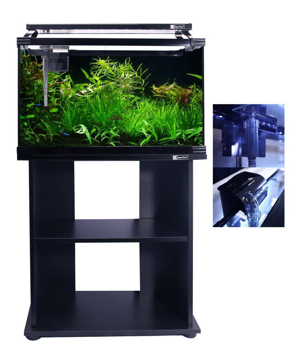 aqua one horizon 65 glass starter kit with stand - cradle coast pet & aquarium