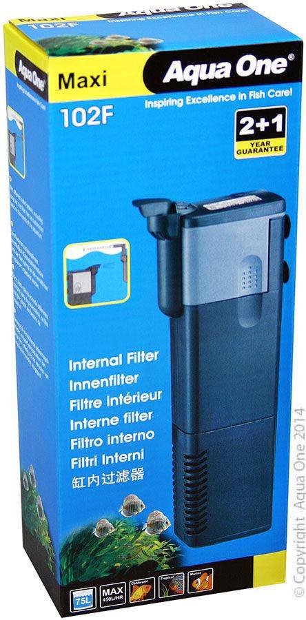 aqua one maxi 102f internal filter 450l/h - cradle coast pet & aquarium