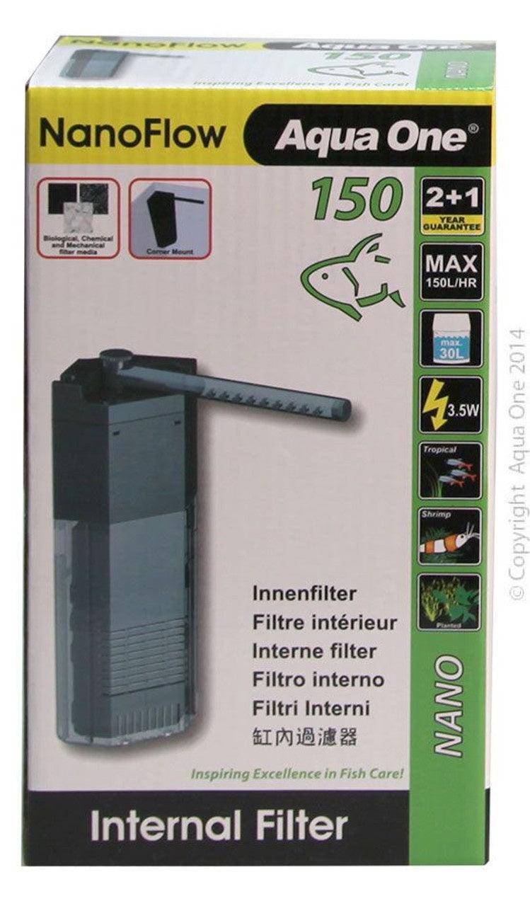 aqua one nano flow 150 internal filter - cradle coast pet & aquarium