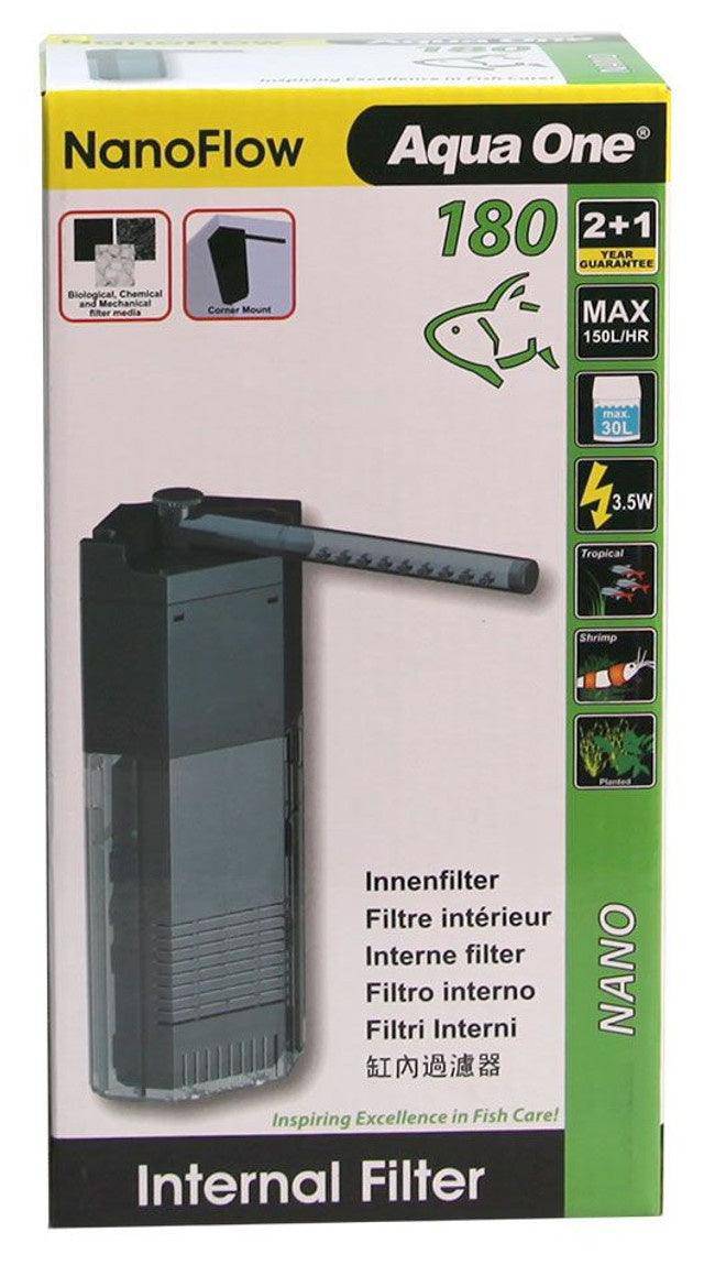 aqua one nano flow 180 internal filter - cradle coast pet & aquarium