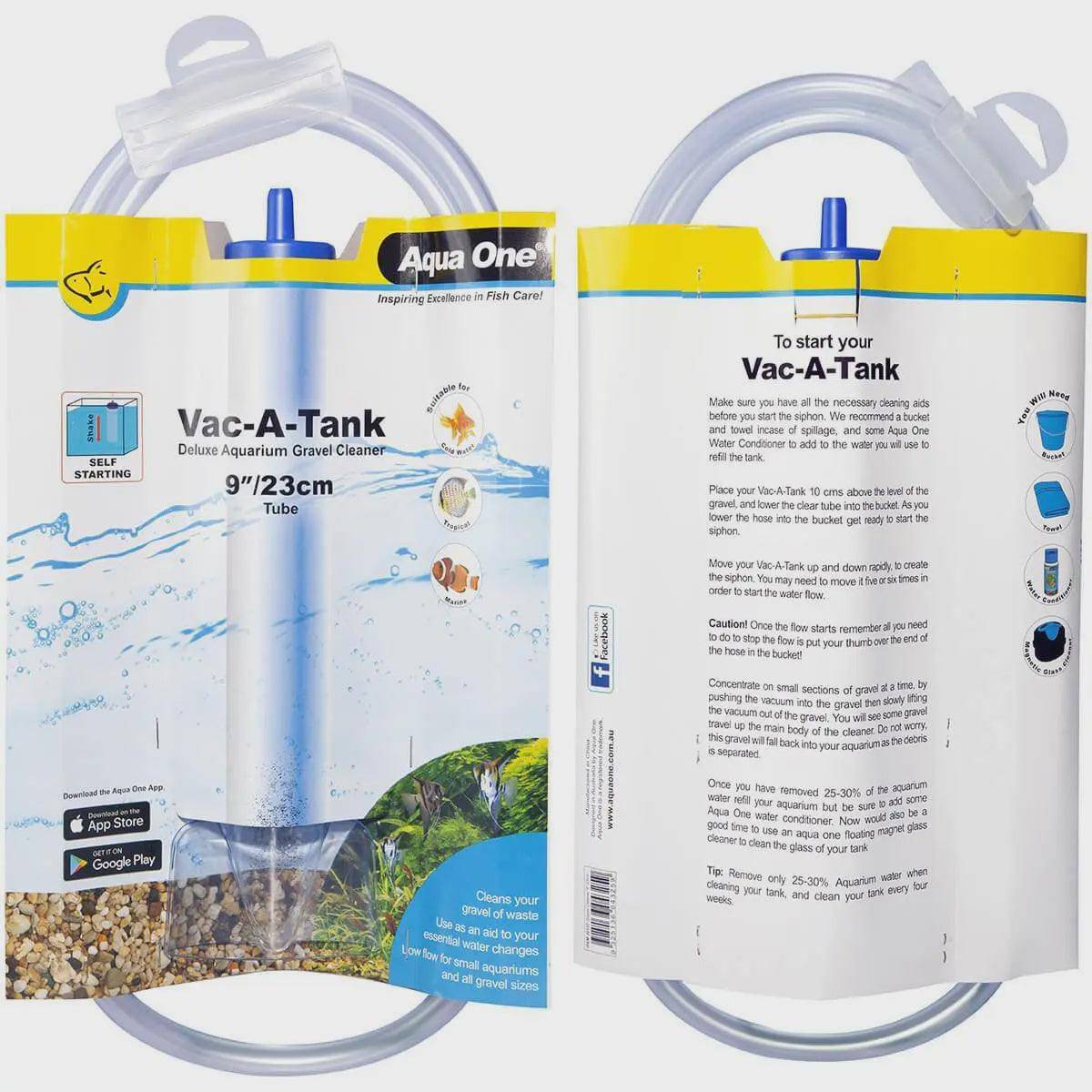 aqua one vac a tank gravel cleaner - cradle coast pet & aquarium