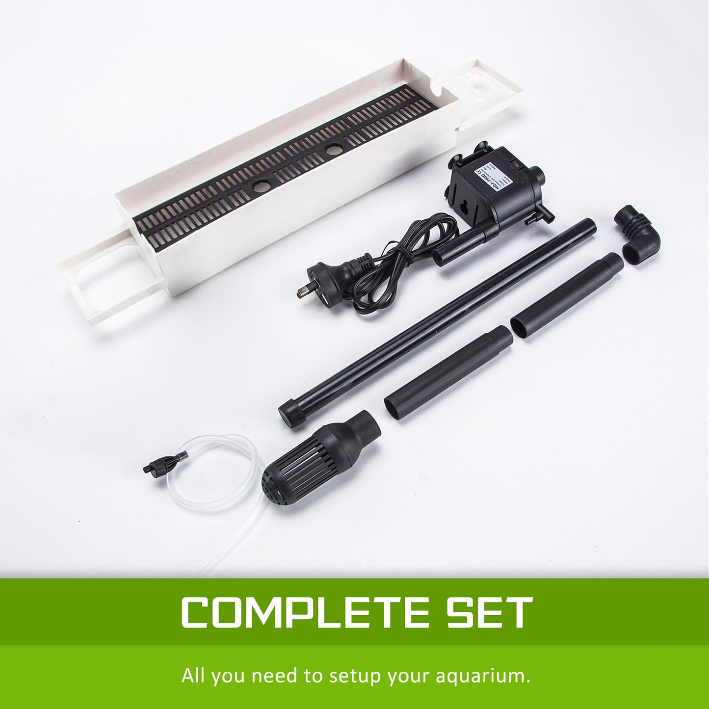 Dynamic Power | Aquarium Curved Glass RGB LED Fish Tank Set Filter Pump 52L | Cradle Coast Pet & Aquarium