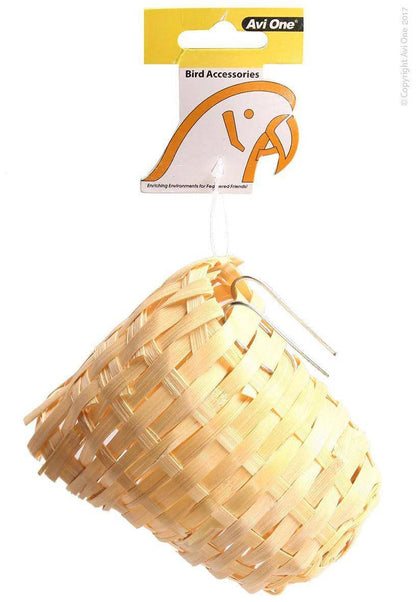 Avi One Wicker Bird Nest w/ Hanging Bracket - Cradle Coast Pet & Aquarium