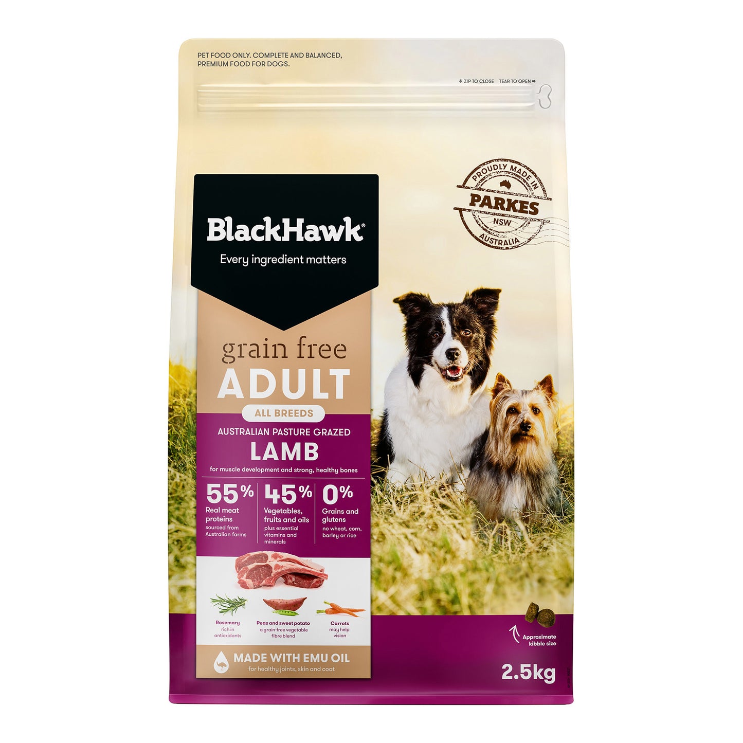 black hawk adult grain free lamb dry dog food