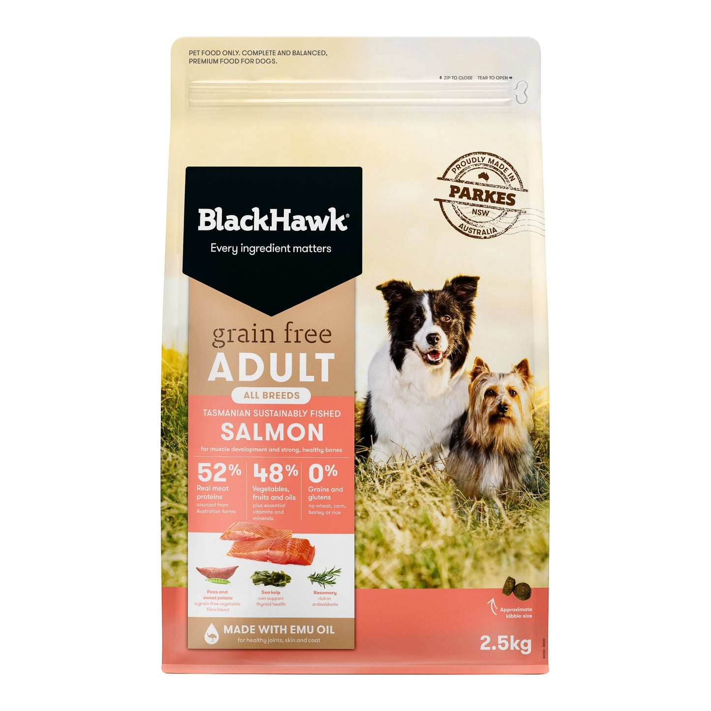 black hawk adult grain free salmon dry dog food