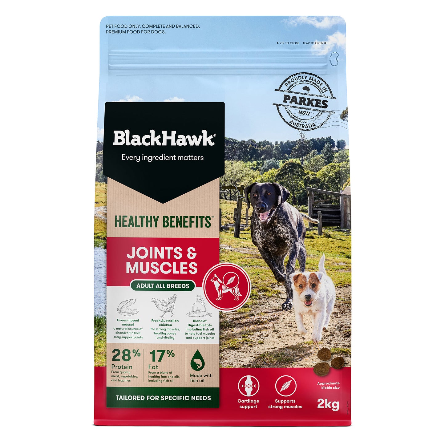 black hawk adult healthy benefits joints muscle dry dog food