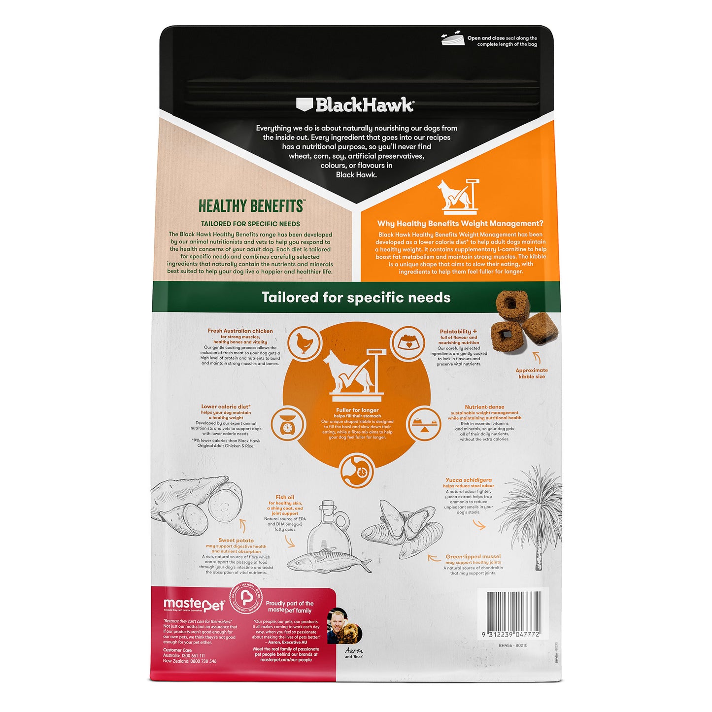 black hawk adult healthy benefits weight management dry dog food