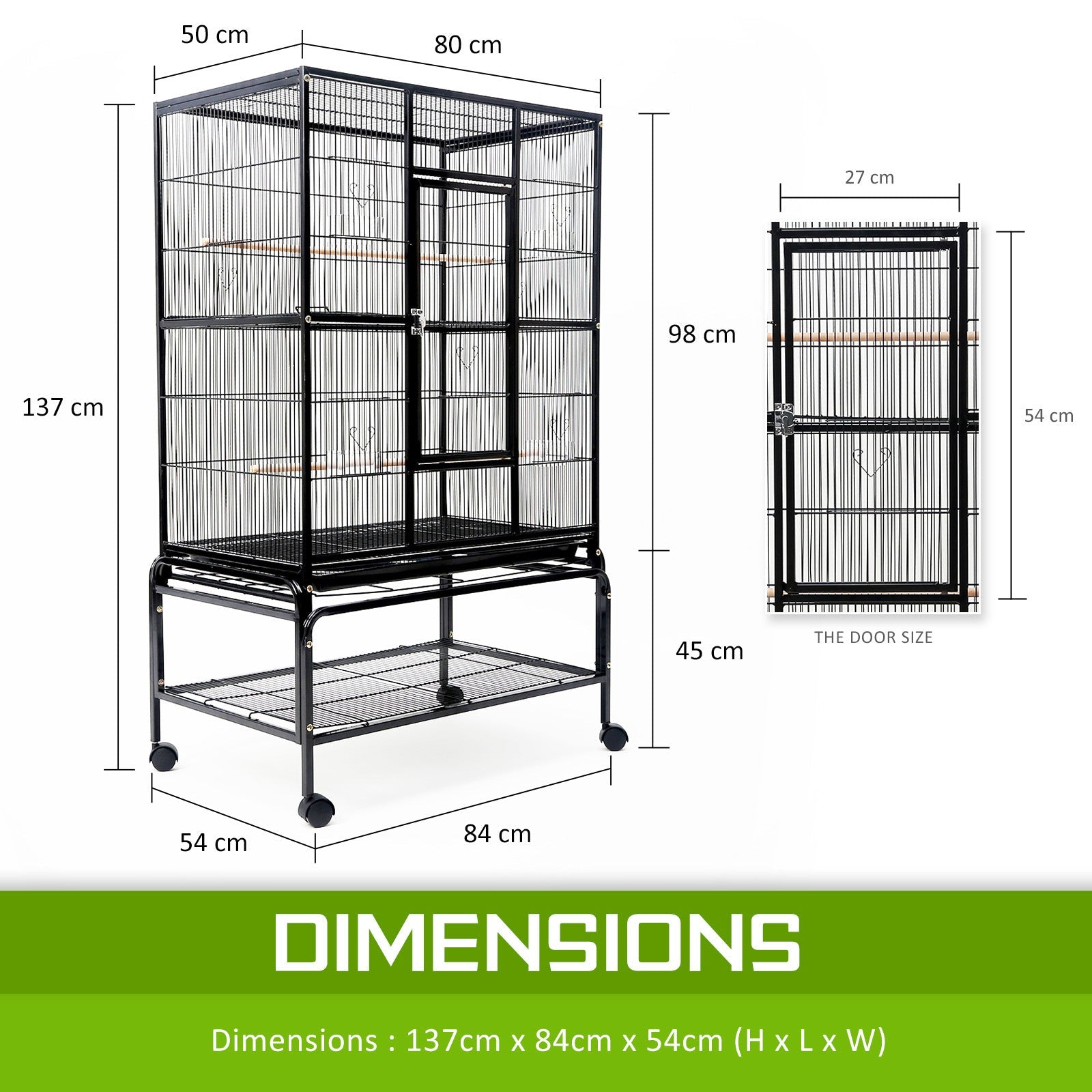 i.Pet | Bird Cage Parrot Aviary Melody 137cm | Cradle Coast Pet & Aquarium