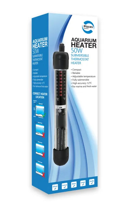 pisces aquatics aquarium heater - cradle coast pet & aquarium