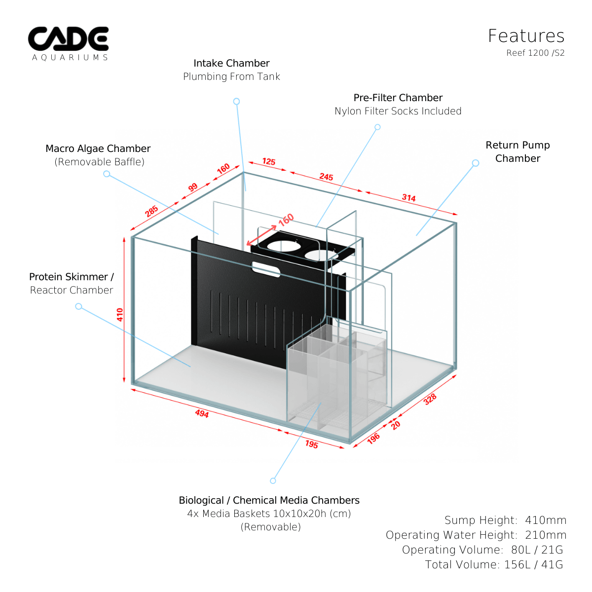 cade pro reef s2 1200 - cradle coast pet & aquarium