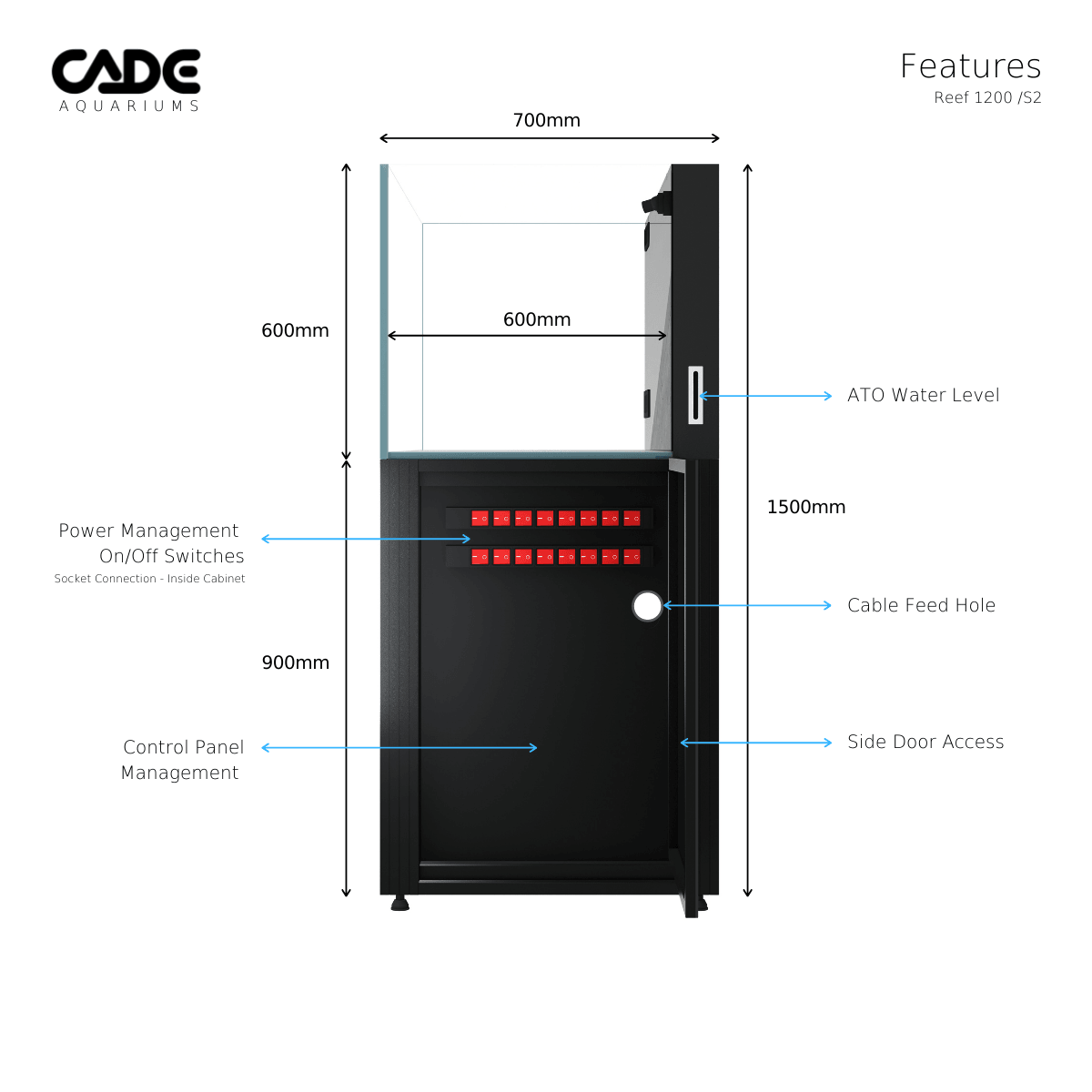 cade pro reef s2 1200 - cradle coast pet & aquarium