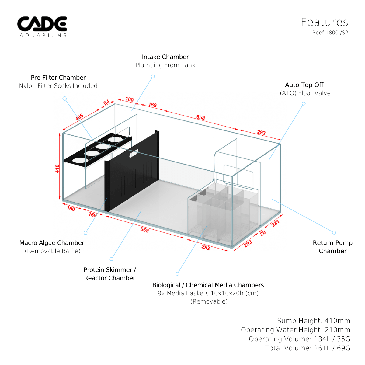 cade pro reef s2 1800 - cradle coast pet & aquarium