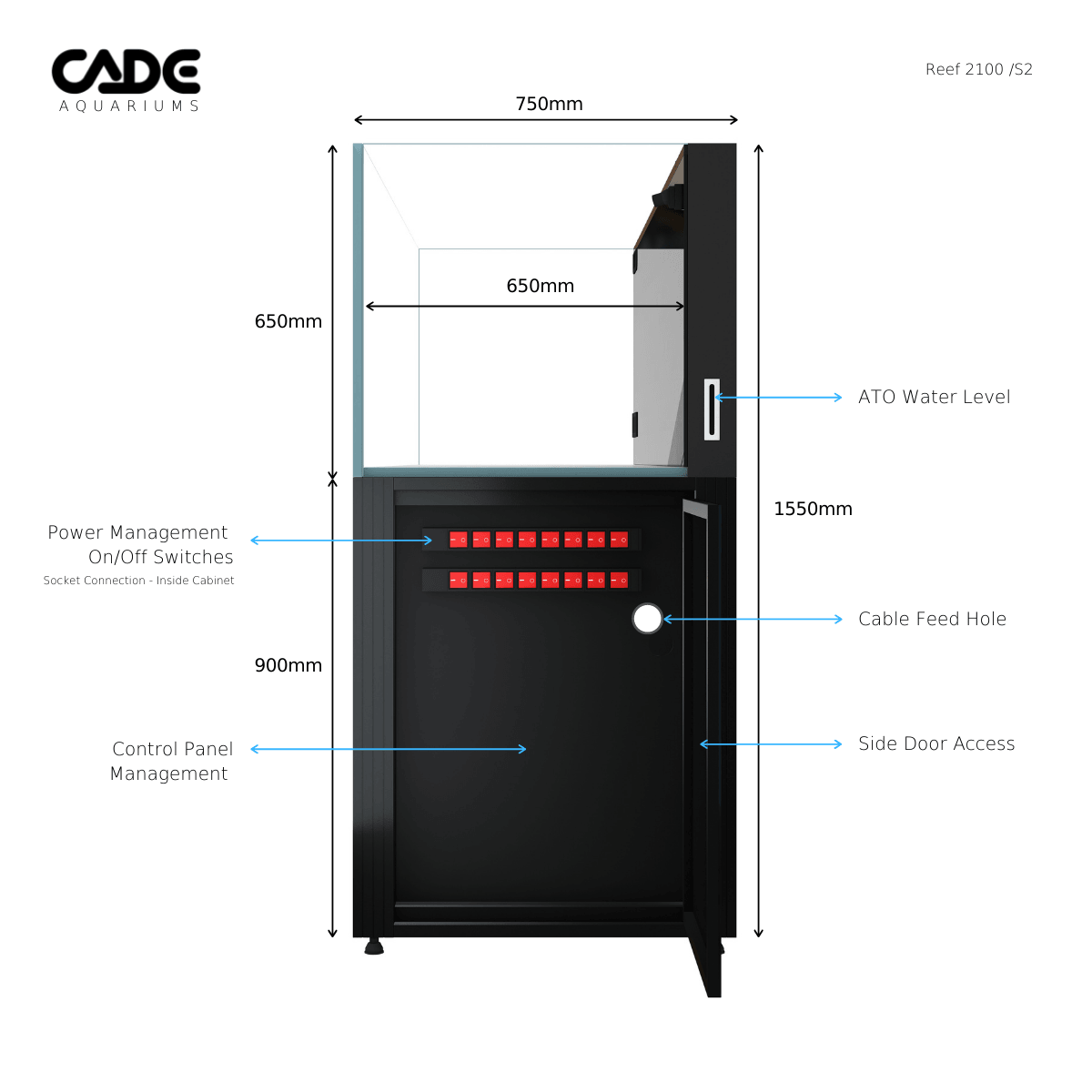 cade pro reef s2 2100 - cradle coast pet & aquarium