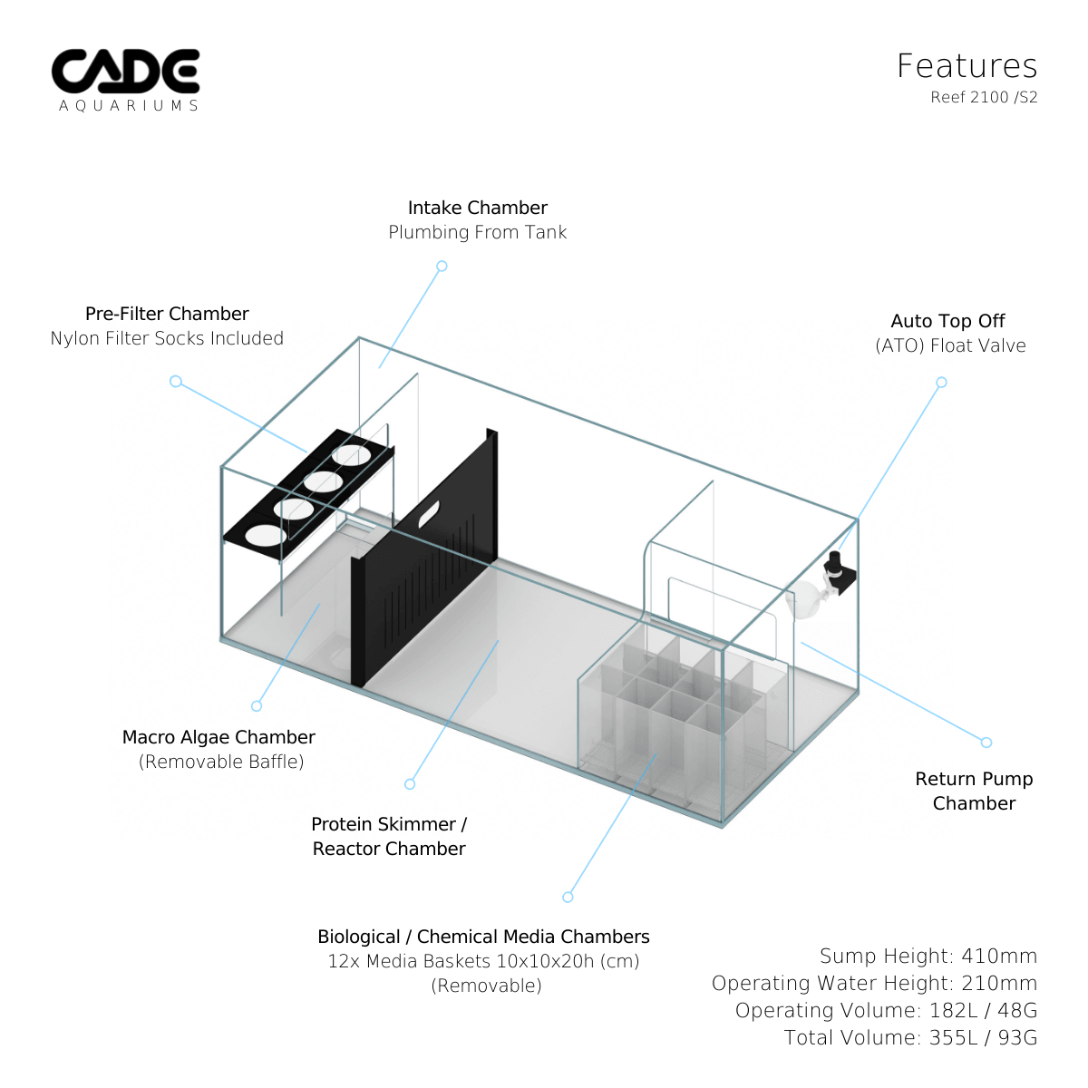 cade pro reef s2 2100 - cradle coast pet & aquarium