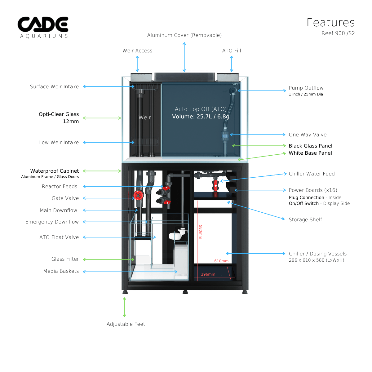 cade pro reef s2 900 - cradle coast pet & aquarium