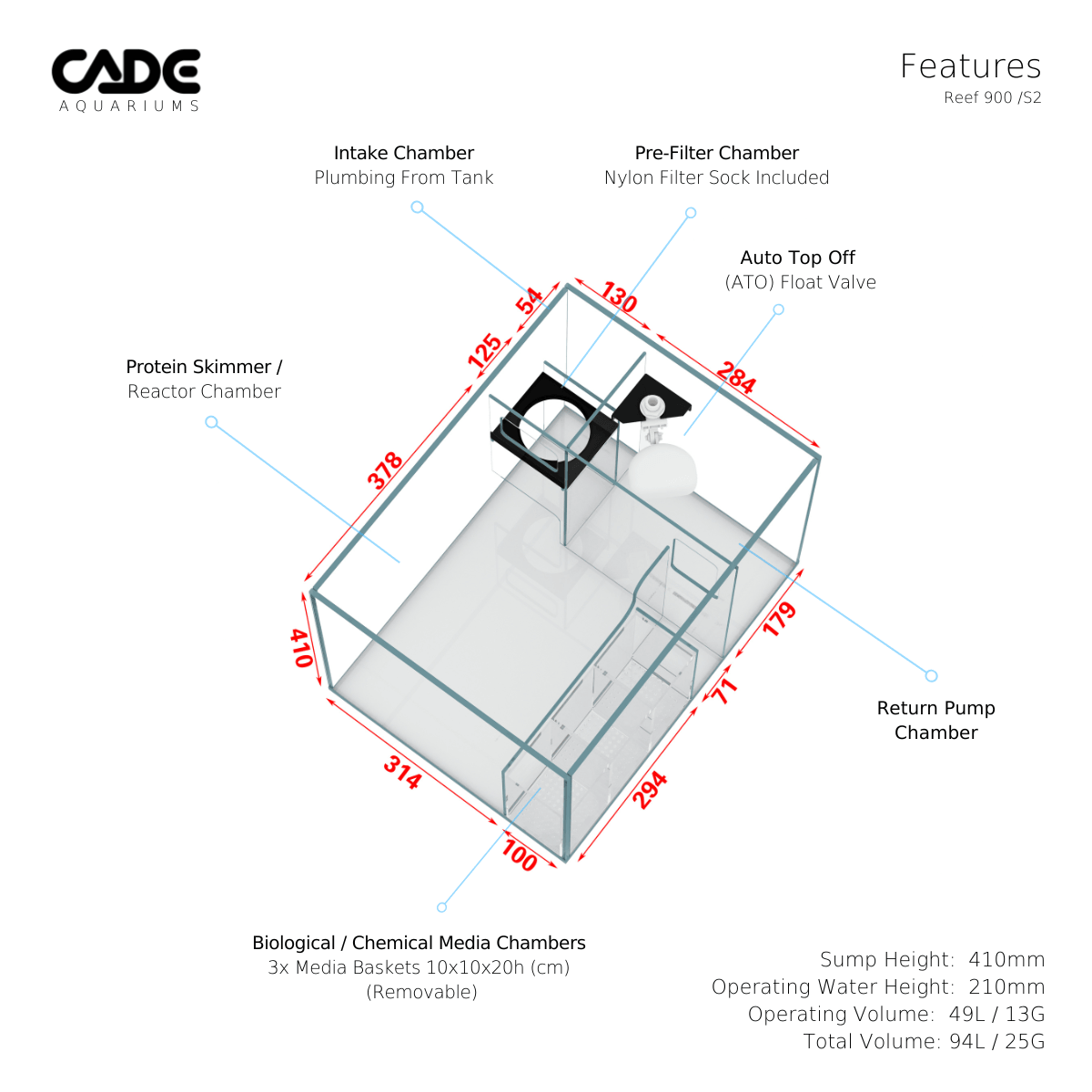 cade pro reef s2 900 - cradle coast pet & aquarium