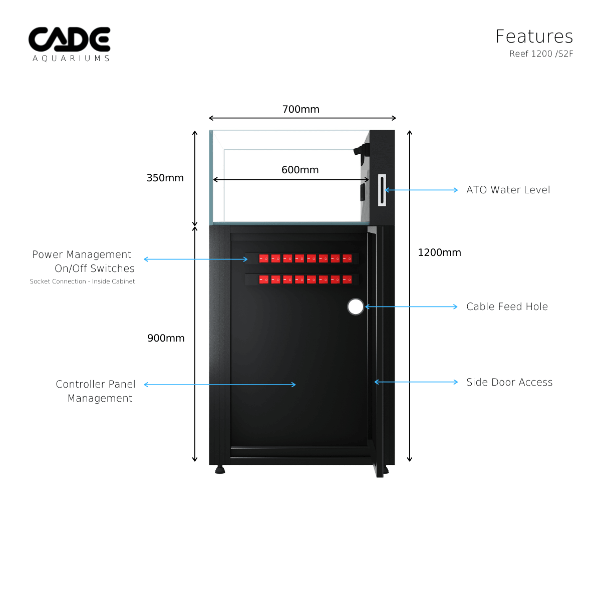 cade pro reef s2/f 1200 - cradle coast pet & aquarium