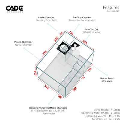 Cade Pro Reef S2/F 600 - Cradle Coast Pet & Aquarium