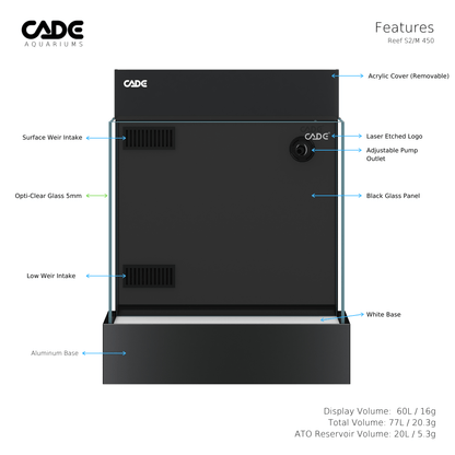 Cade Aquariums|Cade Reef S2 Desktop Mini|Cradle Coast Pet & Aquarium