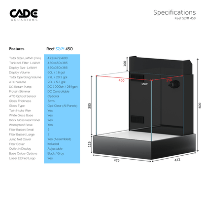 Cade Reef S2 Desktop Mini - Cradle Coast Pet & Aquarium