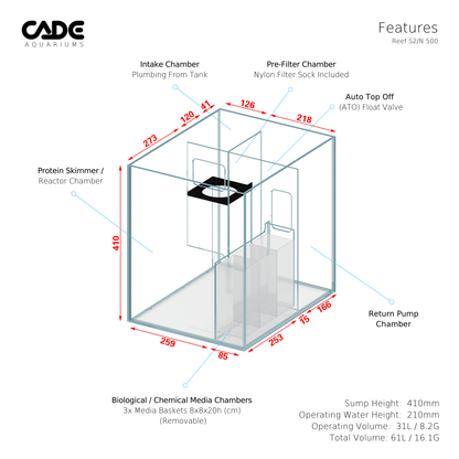 Cade Reef S2/N 500 - Cradle Coast Pet & Aquarium