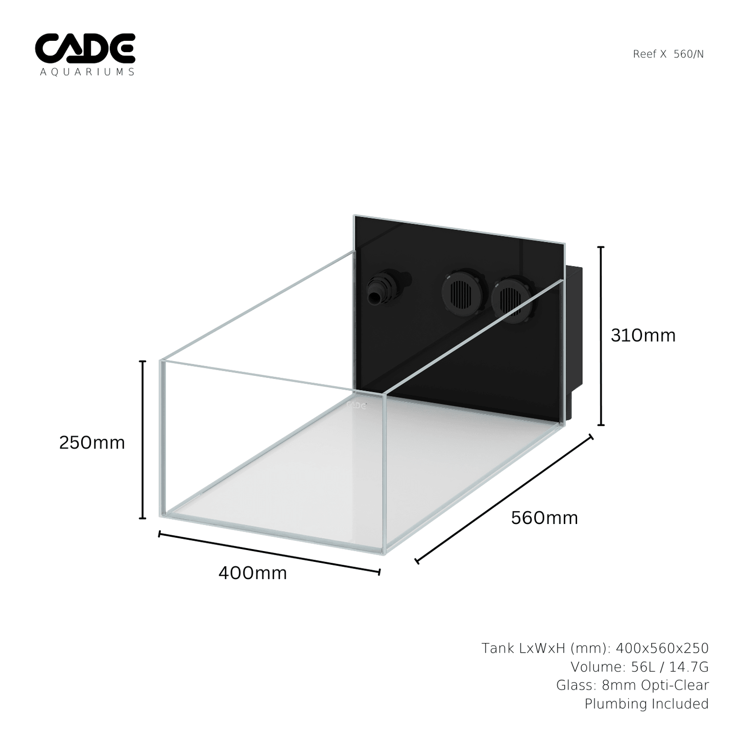 cade reef x expansion system 560 - cradle coast pet & aquarium