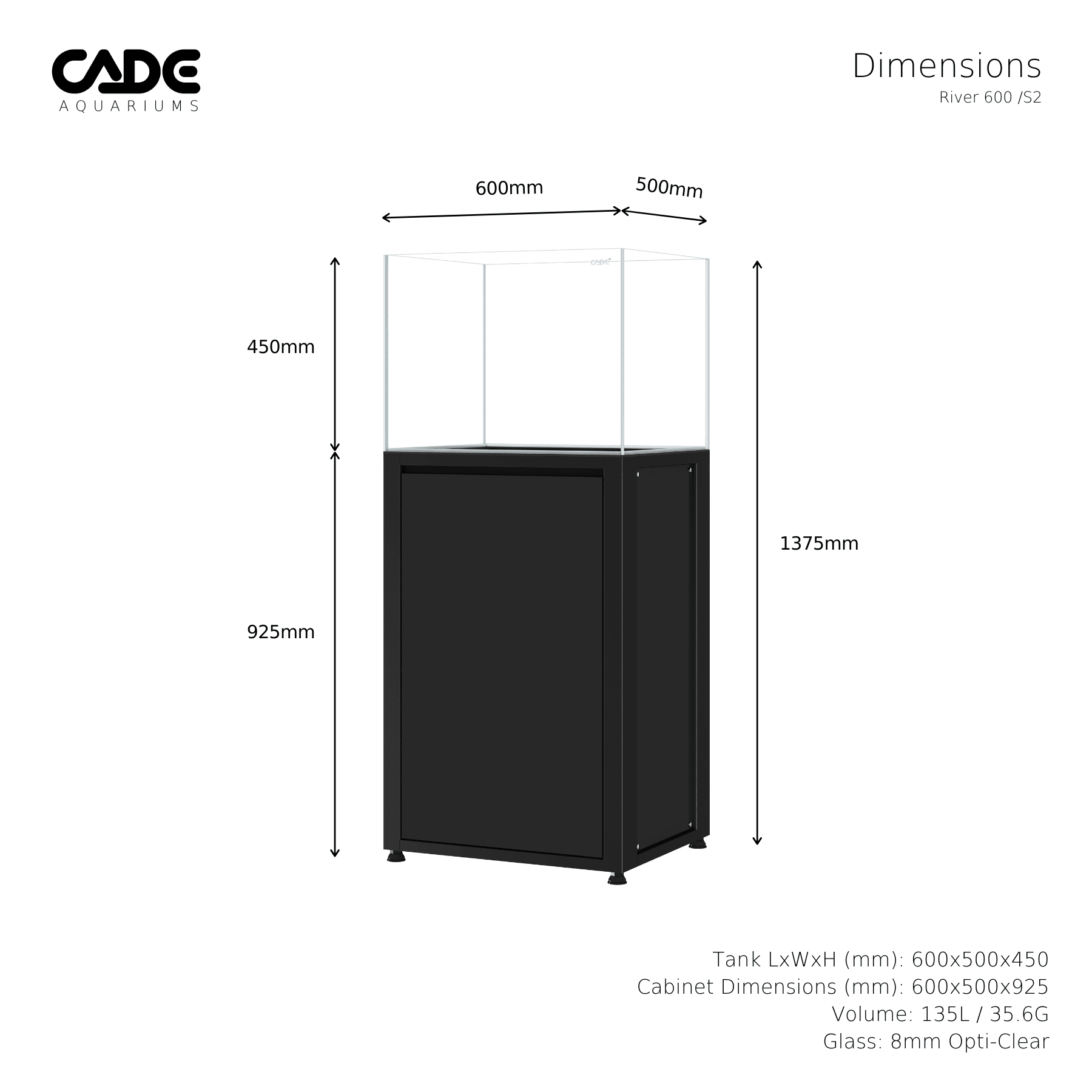 Cade River S2 600 - Cradle Coast Pet & Aquarium