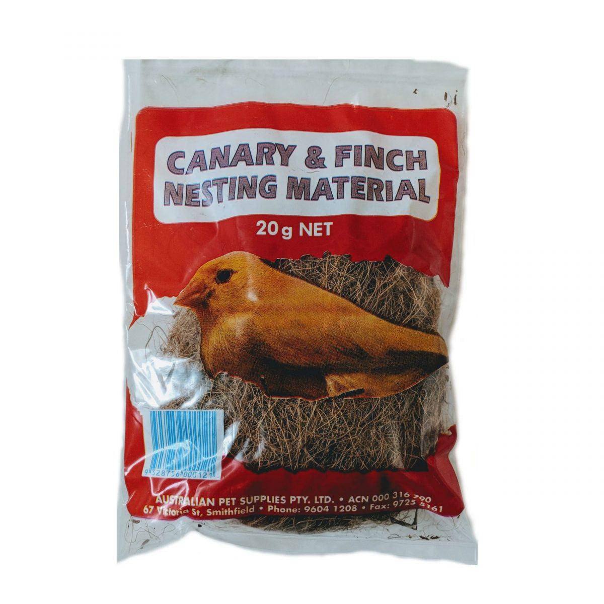 canary & finch nesting fibre - 20g - cradle coast pet & aquarium