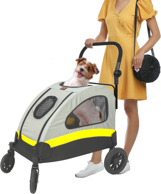 DSZ | Dog Stroller – Large Foldable Pet Travel Cart | Cradle Coast Pet & Aquarium
