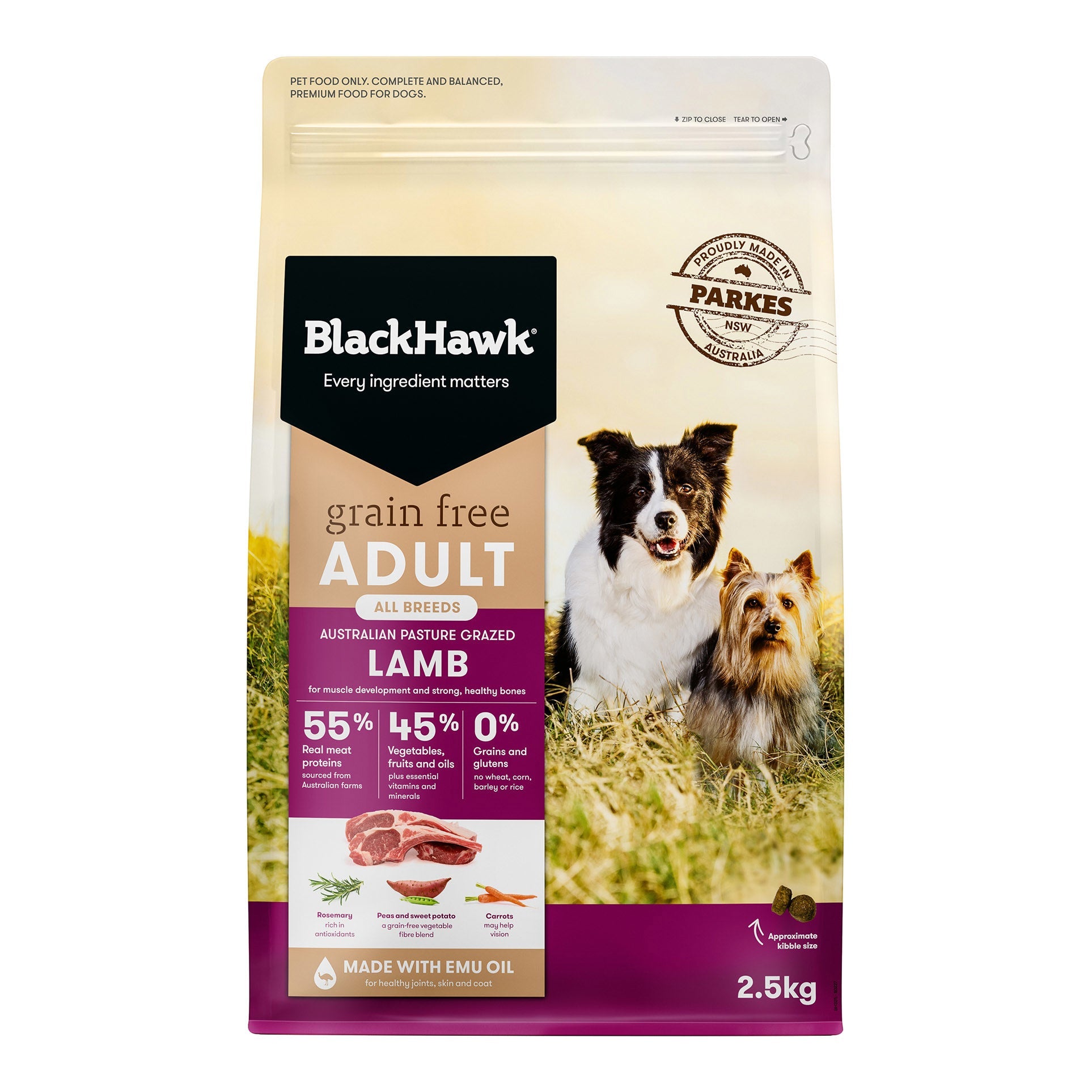 Black Hawk|Grain Free Australian Lamb Dry Dog Food|Cradle Coast Pet & Aquarium